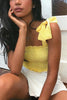 Elastic Bow Tie Slip Top