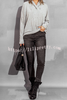 V Neck Long Sleeve Solid Color Hoodie
