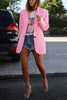 Button Wine Red Blazer