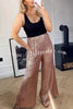 Be The Show Star Sequin Elastic Waist Pocketed Flare Pants