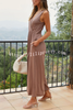 Daphne Pocketed Elastic Waist Wide Leg Jumpsuit