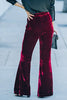 Cheerful Velvet Seam Flares Pants