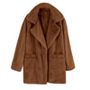 Warm Turndown Collar Solid Coats