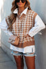 Beauty Brains Houndstooth Knit Sweater Vest