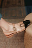 Buckle Color Block Flats Slingback