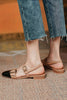 Buckle Color Block Flats Slingback