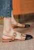 Buckle Color Block Flats Slingback