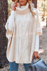 Beside The Fire Cable Poncho Sweater