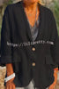 Linen Cotton Blend Long Sleeve Lightweight  Blazer