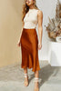 Satin Zipper Skirts