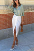Solid Knot Slit Skirts