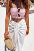 Solid Knot Slit Skirts