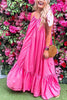Ruffles Hem Slip Maxi Dress