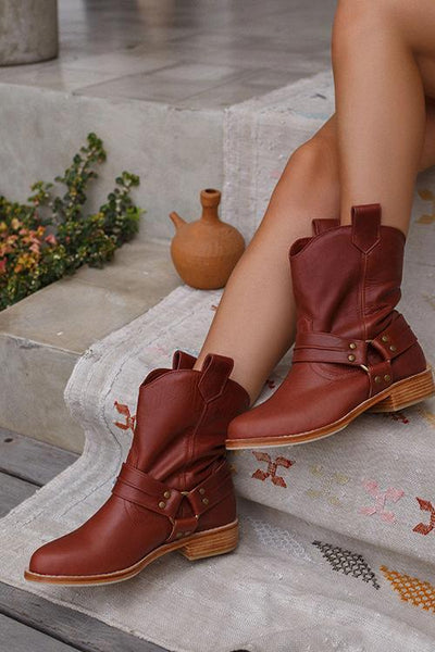 Slip On Flat Boots