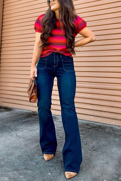 Pocket Trumpet Flare Jeans