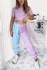 Color Block Elastic Joggers