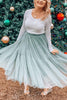 Patchwork Gauze Bubble Skirt