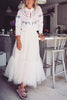 Patchwork Gauze Bubble Skirt