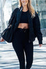 V Lace Up Waist Leggings