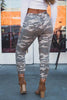 Camouflage Zipper Drawstring Jogger