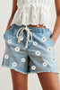 Daisy Raw Edge Drawstring Shorts