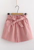 Bow Tie Elastic Waist Shorts