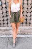 Bow Tie Elastic Waist Shorts