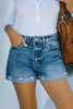Ripped High Waist Denim Shorts