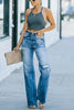 Distressed Straight Leg Jeans