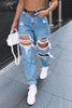 High Waist Ripped Jeans