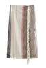 Stripe Tassels Slit Skirts