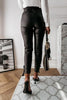 Bow Tie Slim PU Pants