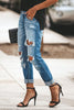 Ripped Straight Pocket Jeans