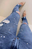 Dazzled Pearl Ripped Skinny Jeans