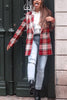 Red Plaid Double Breasted  Blazer