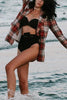 Red Plaid Double Breasted  Blazer