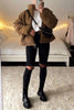 Corduroy Stand Collar Puffer Coat