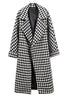 Houndstooth Lapel Woolen Coat