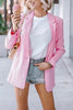 Button Wine Red Blazer