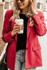 Button Wine Red Blazer