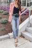 Button Wine Red Blazer