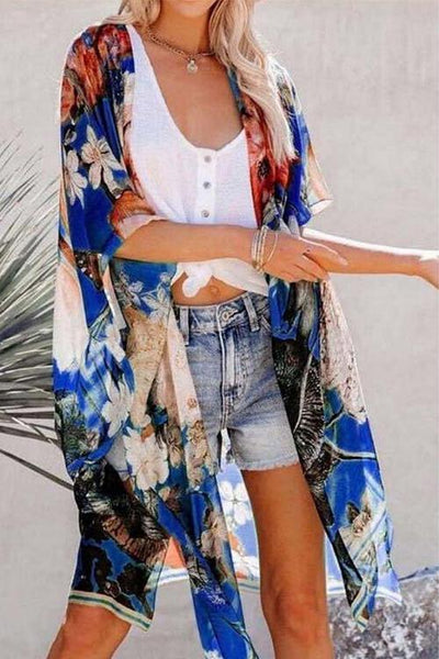 Floral Print Kimono Cardigan