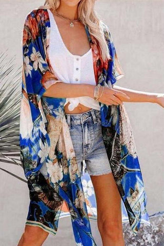 Floral Print Kimono Cardigan