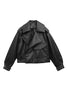 Oversized Cropped Leather Jacket