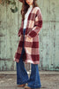 Pocketed Checkered Duster Cardigan