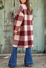 Pocketed Checkered Duster Cardigan