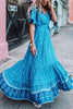 Floral Print Short Sleeve Maxi Dress