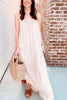 Linen Solid Pockets Slip Maxi Dress