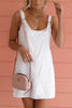 Solid Sleeveless Overall Mini Dress