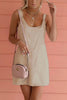 Solid Sleeveless Overall Mini Dress